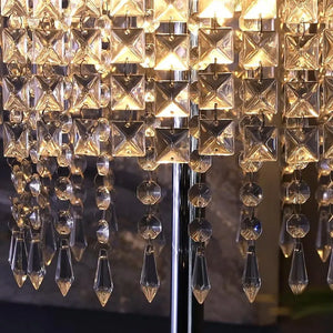 GetLedel 65-inch Chrome Crystal Floor Lamp