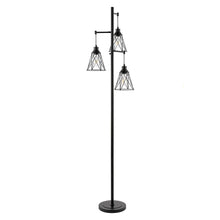 GetLedel 69" Industrial 3-Light Dimmable Tree Floor Lamp - Black