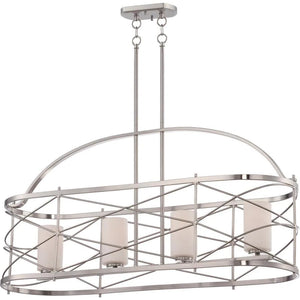 Nuvo Lighting Ginger 4-light Island Pendant - Pewter - Width 12.00", Height 60.38" - Width 12.00", Height 60.38"