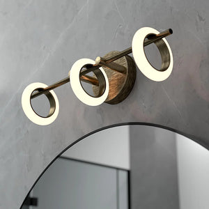 Glow's Avenue 3-Light Dimmable Loop Ring Bathroom Vanity Light