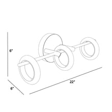 Glow's Avenue 3-Light Dimmable Loop Ring Bathroom Vanity Light