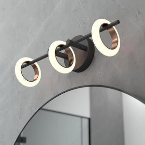 Glow's Avenue 3-Light Dimmable Loop Ring Bathroom Vanity Light
