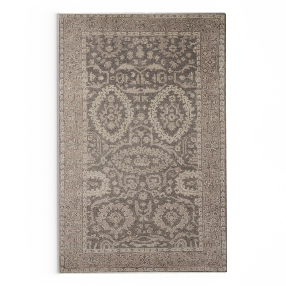 Hand-Knotted Floral Wool Soft Area Rug