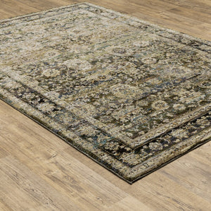 Faded Classic Border Soft Area Rug