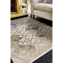 Distressed Trellis Ivory Beige Grey Soft Area Rug