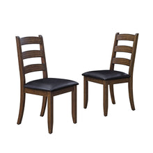 Granary Modern Farmhouse Ladderback Dining Chairs, Set of 2, Aged Brown Ash