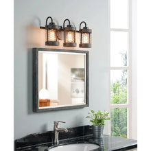 Grayson Wood and Oil Rubbed Bronze Finish 3 Light Vanity