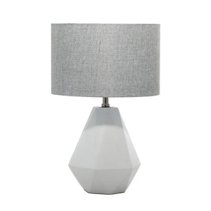 Grey Cement Modern Table Lamp 22 x 14 x 14