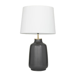 Grey Stoneware Modern Accent Lamp - 14 x 13 x 26