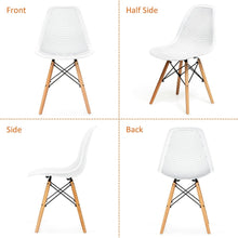 Gymax 2PCS Modern DSW Dining Chair Office Home w/ Mesh Design Wooden - See Details