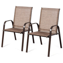 Gymax Set of 2 Patio Chairs Dining Chairs w/ Steel Frame Yard Outdoor - See Details