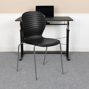 HERCULES Series 551 lb. Capacity Black Stack Chair