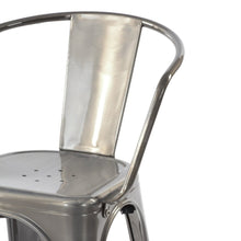 HOMY CASA Industrial Stackable Water Resistance Metal Dining Chair