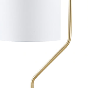 Hampton Hill Aster Gold Angular Arched Metal Floor Lamp