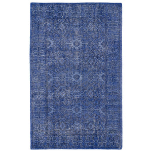 Hand-knotted Wool VIntage Distressed Area Soft Rug