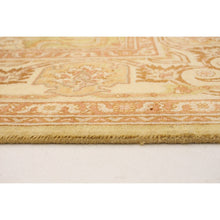 Hand-knotted Peshawar Oushak Olive Wool Soft Rug