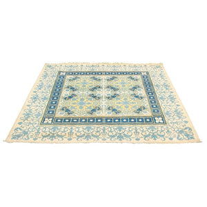 Hand-knotted Signature Collection Cream Wool Rug