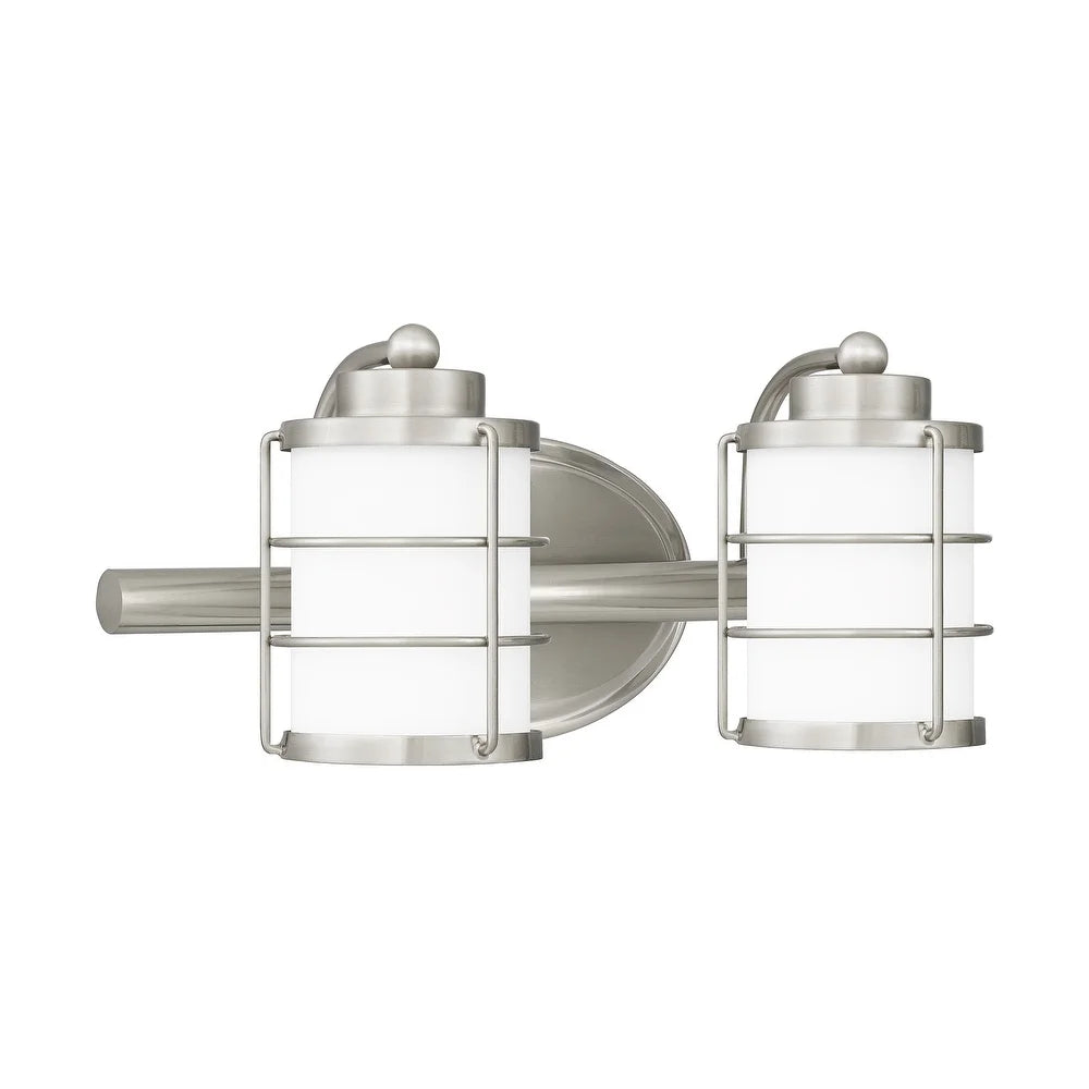 Harper 2-Light Brushed Nickel Bath Light - Brushed Nickel