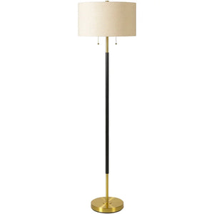 Hawwa Contemporary Black and Gold Table Lamp - 62"H x 17"W x 17"D