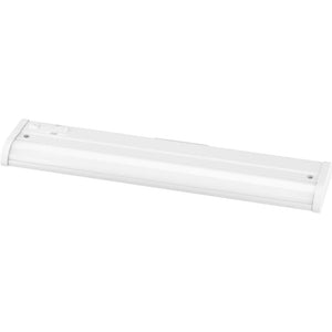 Hide-A-Lite Collection 1-Light Satin White Modern LED Linear Undercabinet Light - 3.28 in x 17.5 in x 1.05 in