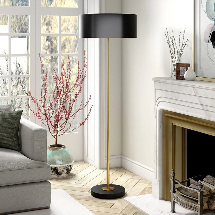 Hoffman Floor Lamp with Metal Shade