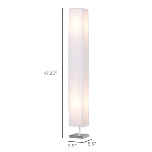 HomCom 48-in. Modern White Freestanding Rectangular Floor Lamp