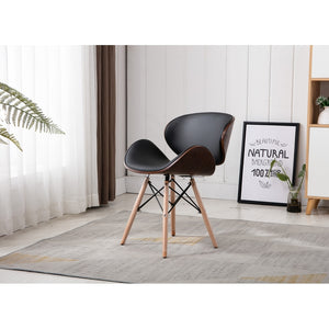 Home Beyond Black Synthetic Leather Leisure Arm Chair