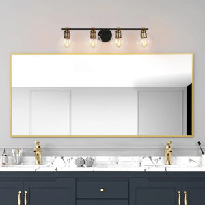 Iain Modern Black 2/3/4-Light Bathroom Vanity Lights Seeded Glass Wall Sconces