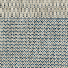 Havannah Indoor/ Outdoor Chevron Stripe Patio Rug - Grey/Blue