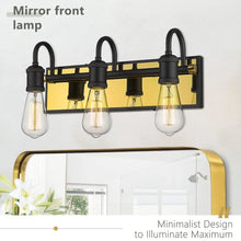 Industrial Modern Bathroom Vanity Lights,3-Light Indoor Sconces Wall Lighting Water Pipe