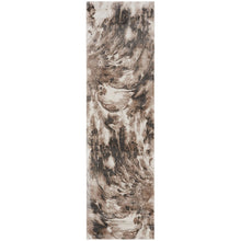 Ivory Mocha Contemporary Abstract Soft Area Rug