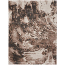 Ivory Mocha Contemporary Abstract Soft Area Rug