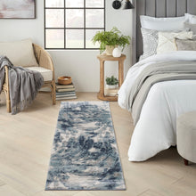 Ivory Mocha Contemporary Abstract Soft Area Rug