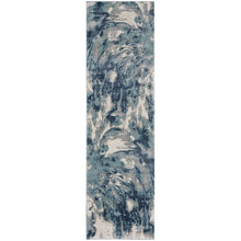 Ivory Mocha Contemporary Abstract Soft Area Rug