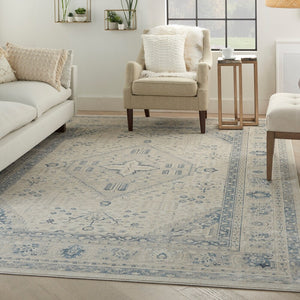 Malta Bordered Center Medallion Soft Area Rug