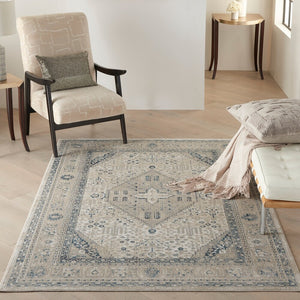 Malta Bordered Center Medallion Soft Area Rug