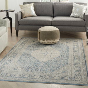 Malta Bordered Center Medallion Soft Area Rug