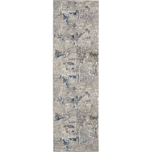 Scarlett Collection Ivory Blue Abstract Modern Soft Area Rug