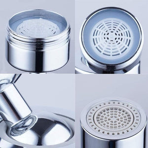 Kitchen Faucet Bubbler 360-Degree Double Modes 2-Flow Splash-Proof
