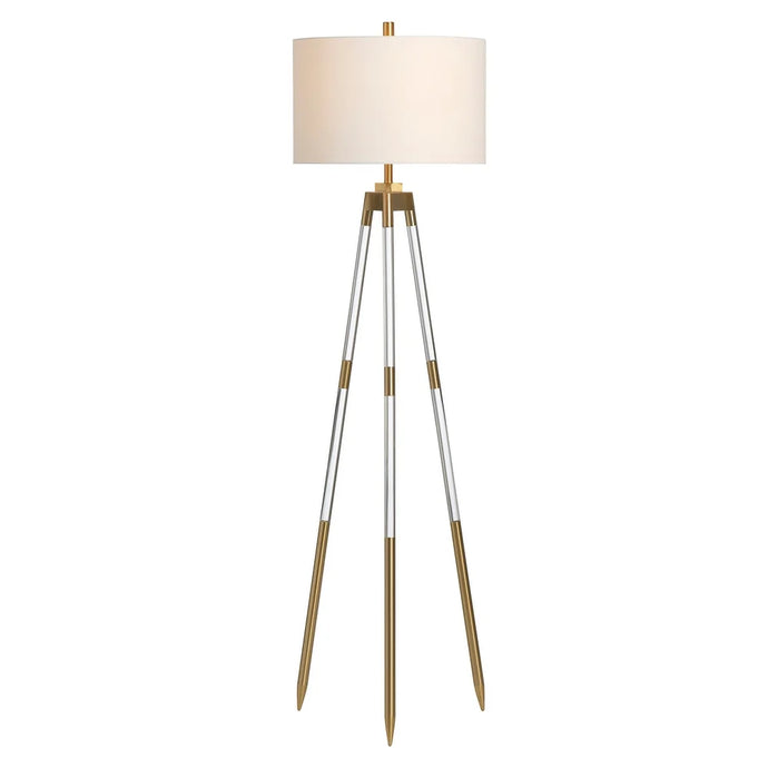 Kondo Clear Acrlyic Tripod Floor Lamp - 17 x 17 x 32