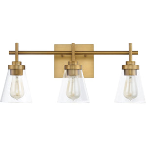 Kylen 3-Light Aged Brass Bath Light