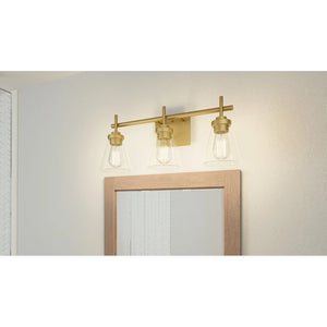 Kylen 3-Light Aged Brass Bath Light