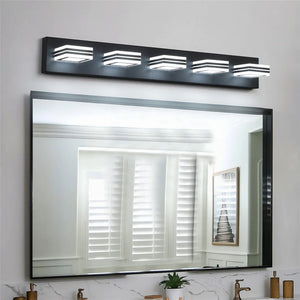 LED Vanity Lights 5-Lights Acrylic Bathroom Vanity Lights Over Mirror