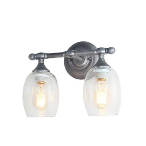 LNC 2-Light Indoor Wall Lighting Aged Silver Wall Sconces