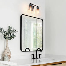 Cionar Modern Farmhouse Black 4/3-light Bathroom Vanity Lights Cylinder Glass Wall Sconces