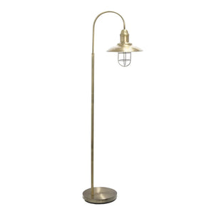 Lalia Home Modern Farmhouse 1 Light Floor Lamp, Antique Brass