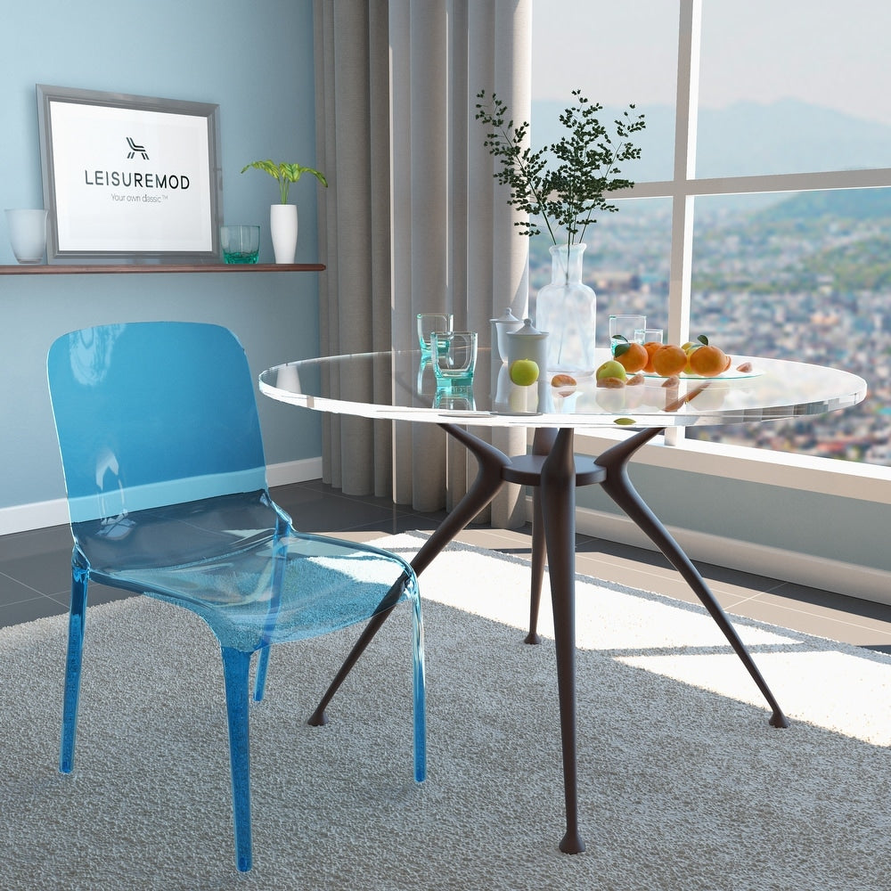 Stackable modern best sale dining chairs