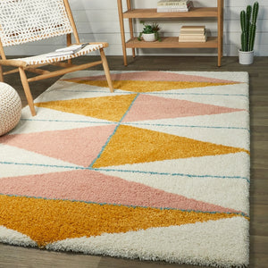 Modern Geometric Berber Shag Soft Area Rug