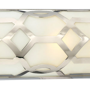 Libby Langdon for Crystorama 1 Light Polished Nickel Bath Fixture - 24'' W x 6.5'' H x 4'' D