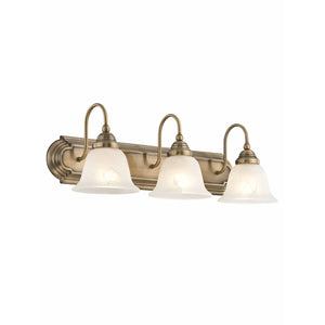 Livex Lighting Belmont Gold Brass 3-light Bathroom Light Fixture